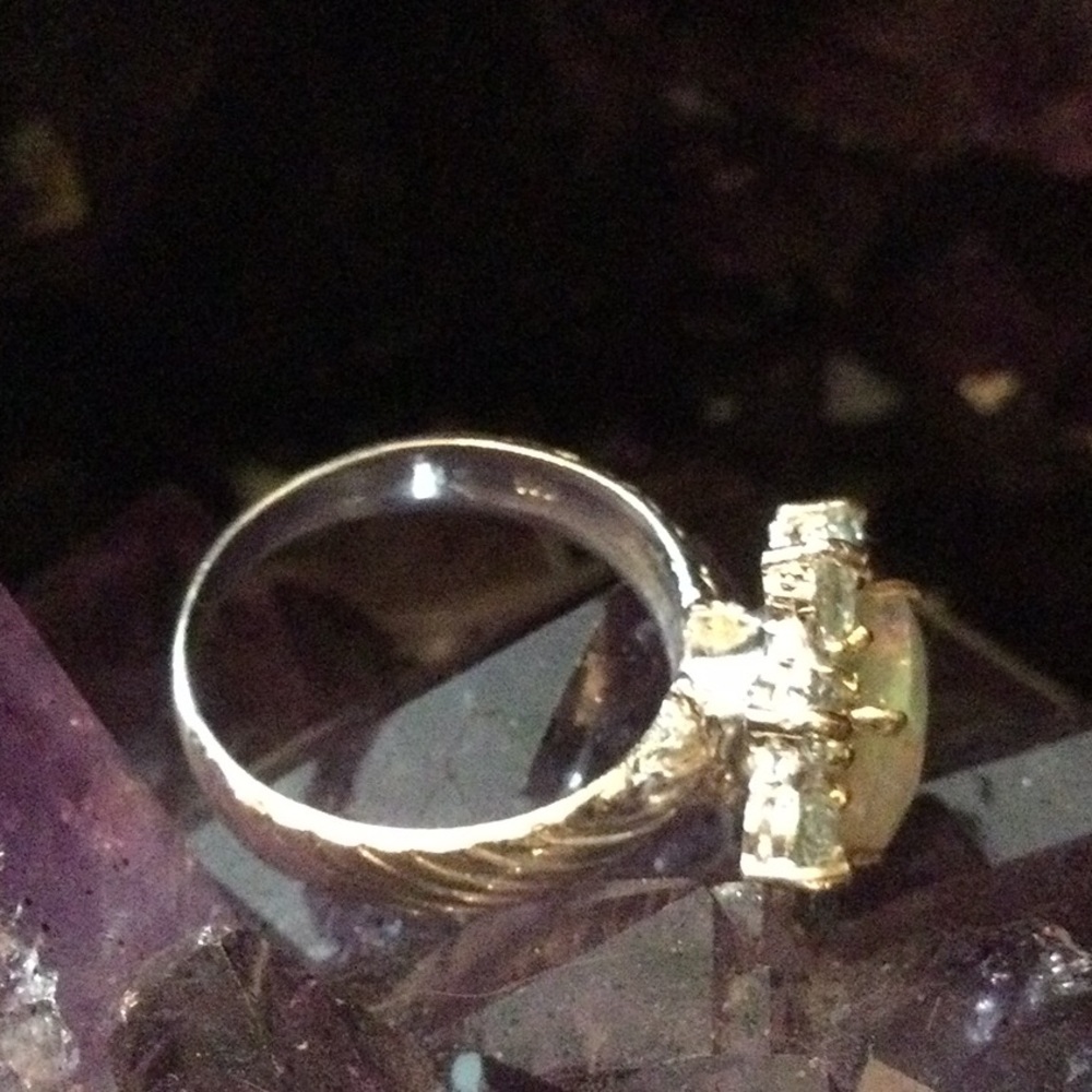 Unbelievable Genuine Natural Fiery Opal Ring - Picture 9 of 10